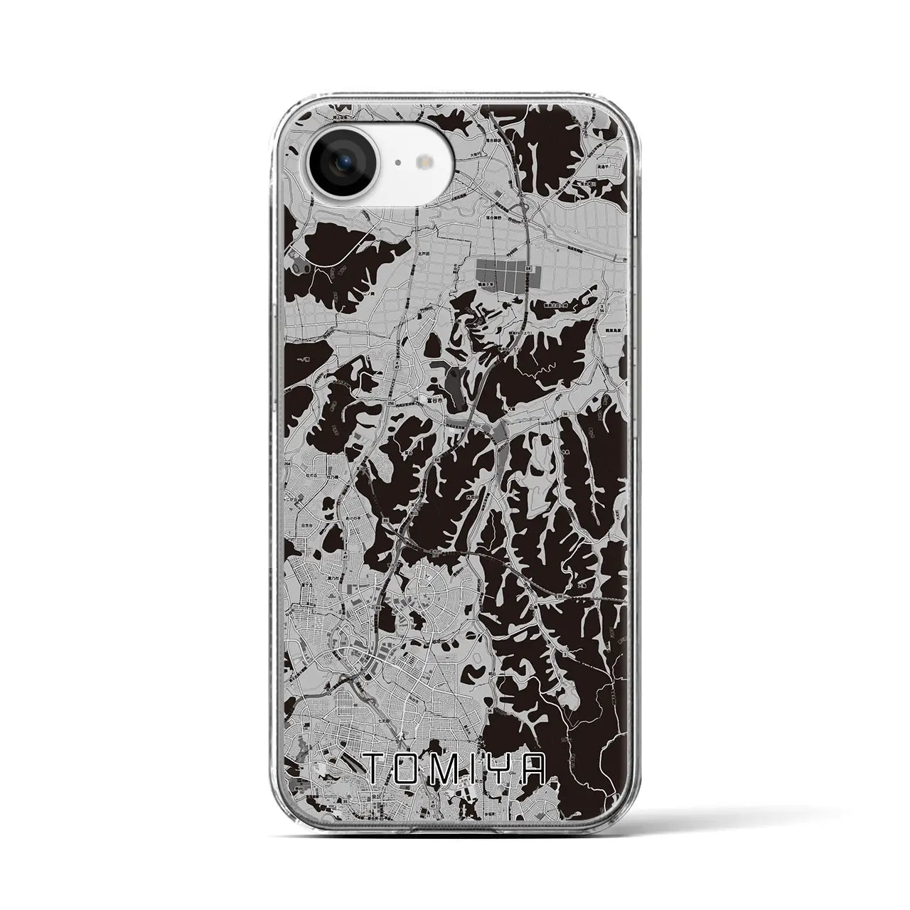 【富谷(宮城県)】地図柄iPhoneケース(クリアタイプ)