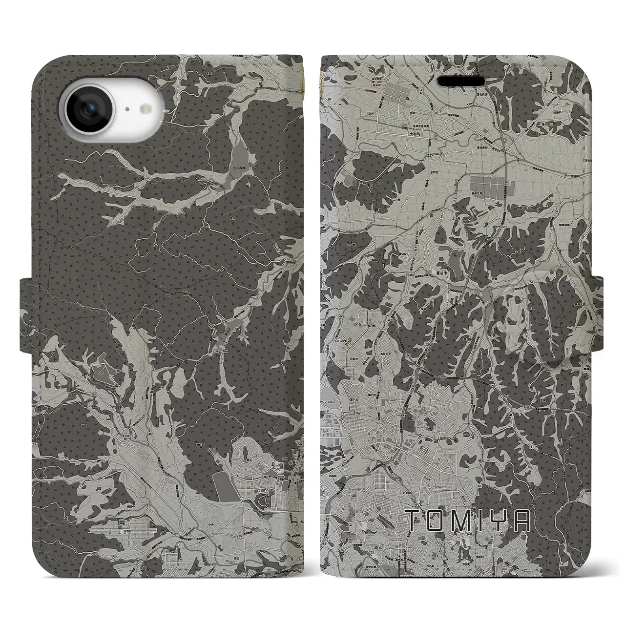 【富谷(宮城県)】地図柄iPhoneケース(手帳タイプ)