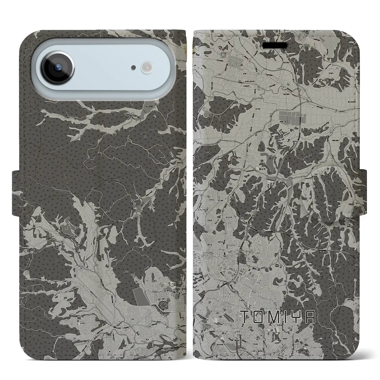 【富谷(宮城県)】地図柄iPhoneケース(手帳タイプ)