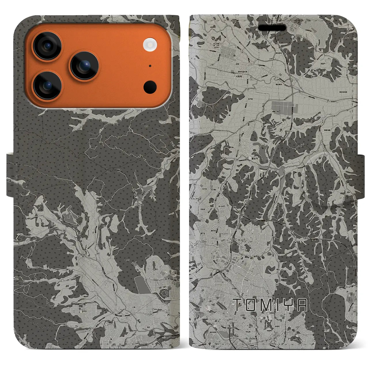 【富谷(宮城県)】地図柄iPhoneケース(手帳タイプ)