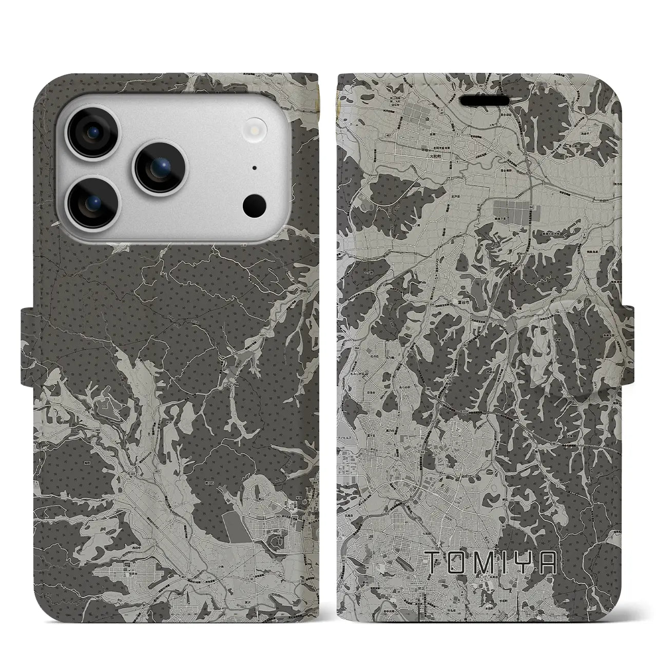 【富谷(宮城県)】地図柄iPhoneケース(手帳タイプ)