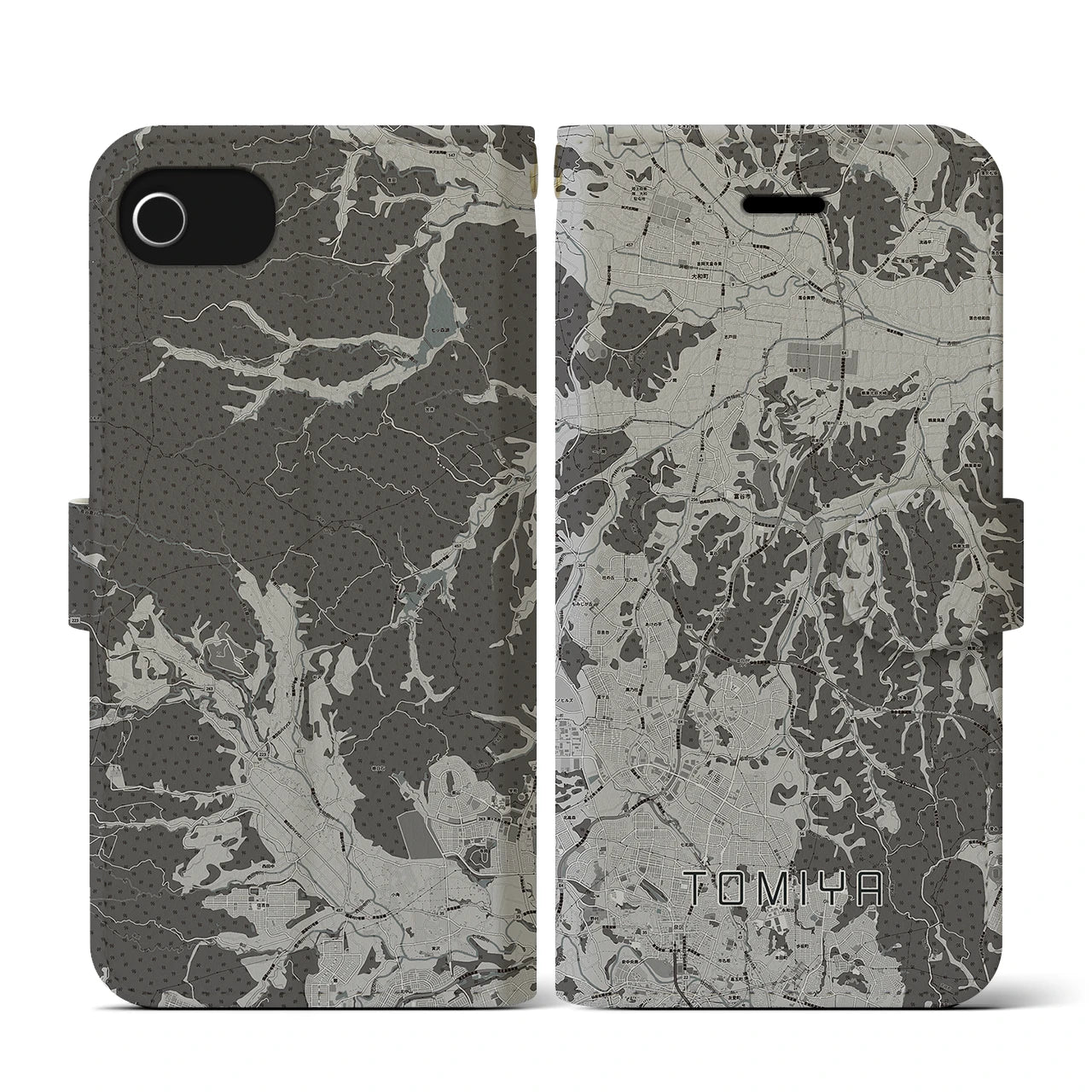 【富谷(宮城県)】地図柄iPhoneケース(手帳タイプ)