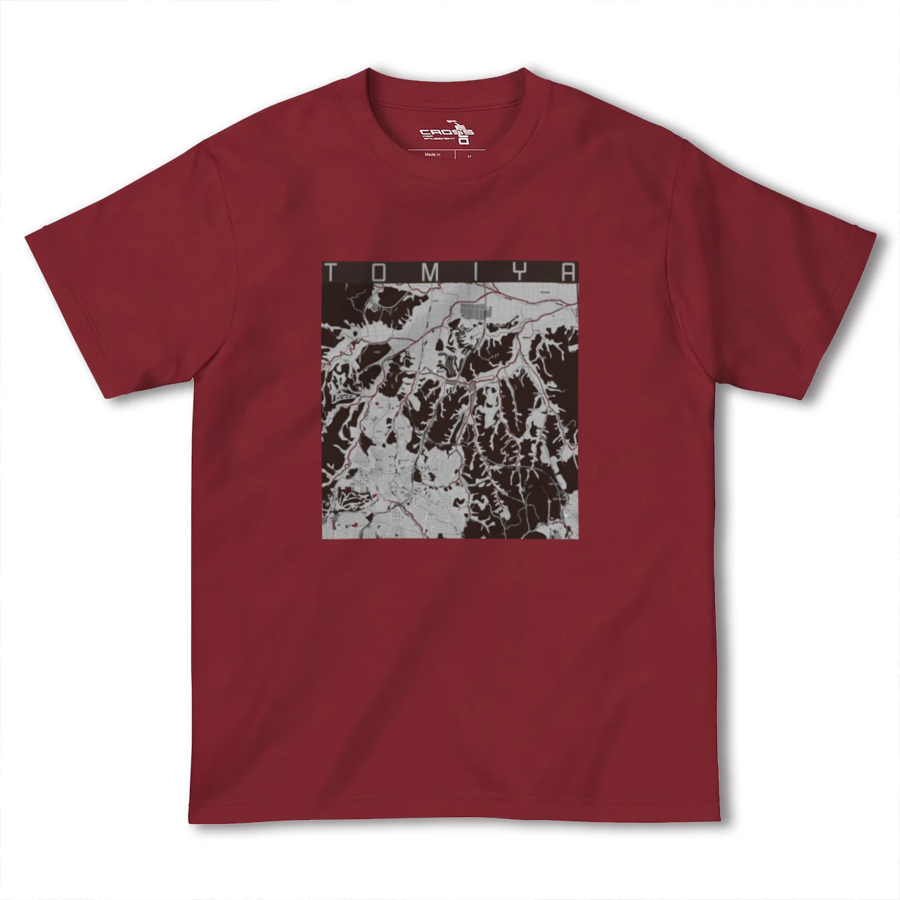 【富谷(宮城県)】地図柄ヘビーウェイトTシャツ