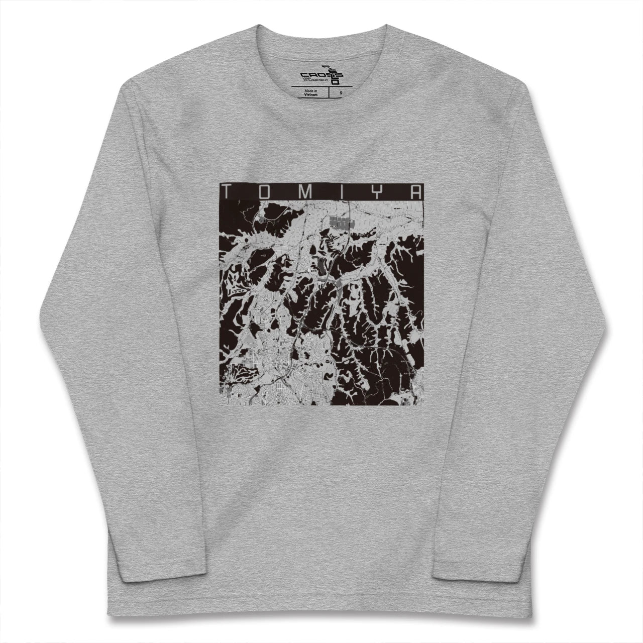 【富谷(宮城県)】地図柄ロングスリーブTシャツ