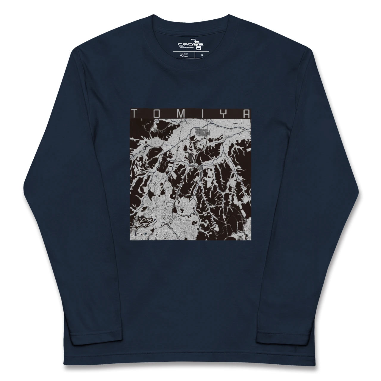 【富谷(宮城県)】地図柄ロングスリーブTシャツ