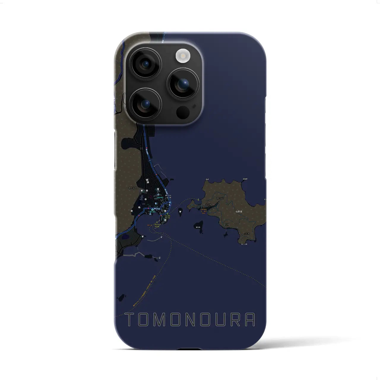 【鞆の浦(広島県)】地図柄iPhoneケース(バックカバータイプ)