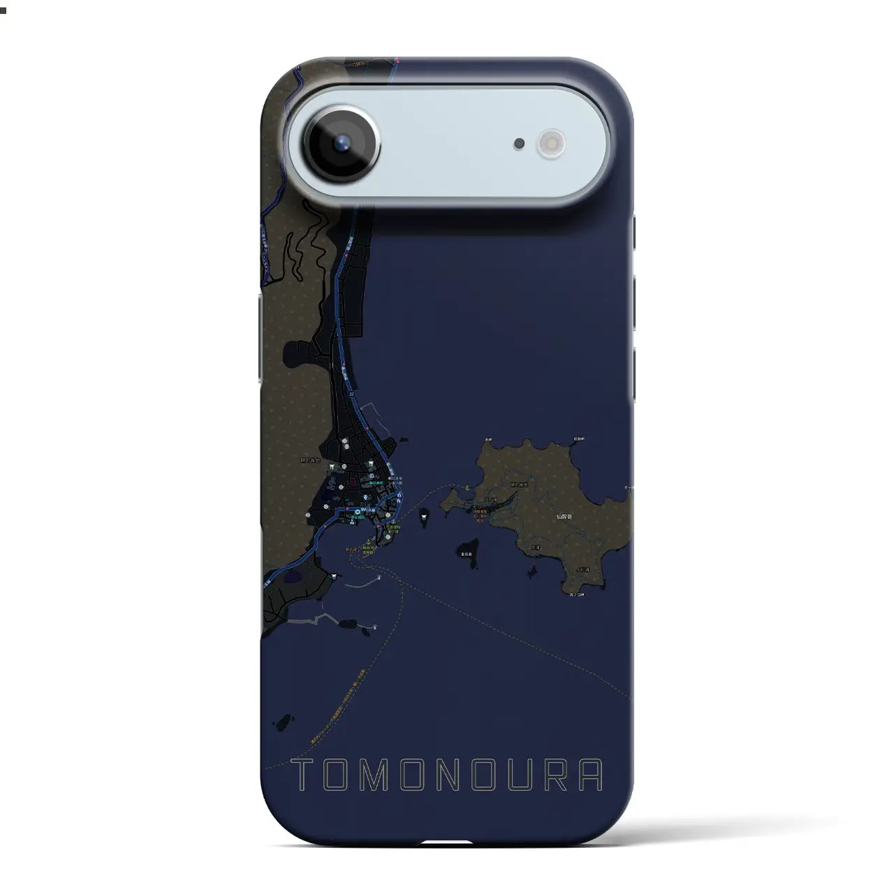 【鞆の浦(広島県)】地図柄iPhoneケース(バックカバータイプ)