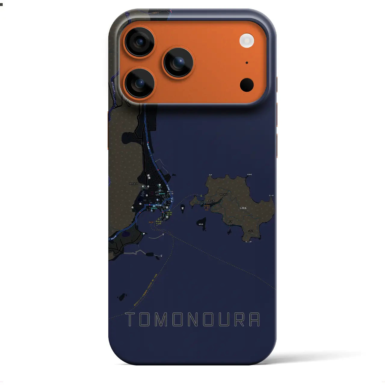 【鞆の浦(広島県)】地図柄iPhoneケース(バックカバータイプ)