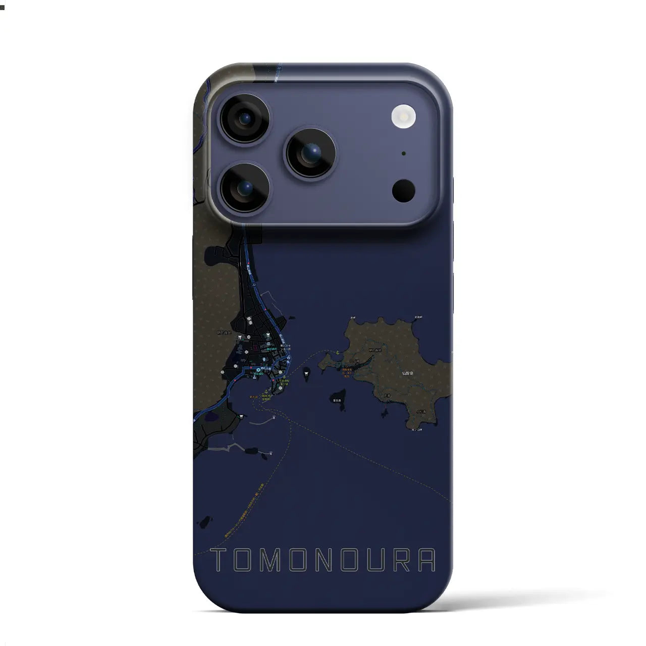 【鞆の浦(広島県)】地図柄iPhoneケース(バックカバータイプ)