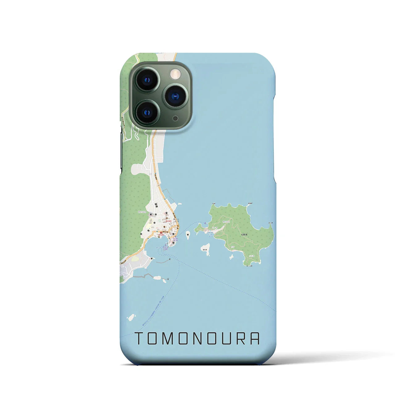 【鞆の浦(広島県)】地図柄iPhoneケース(バックカバータイプ)