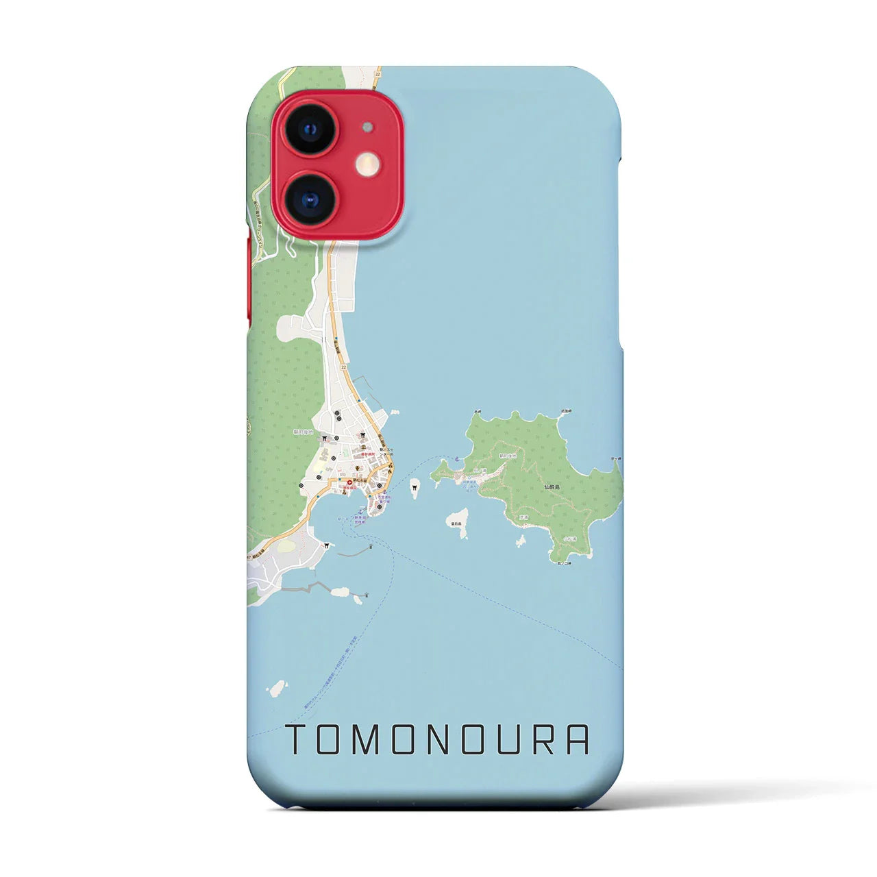 【鞆の浦(広島県)】地図柄iPhoneケース(バックカバータイプ)