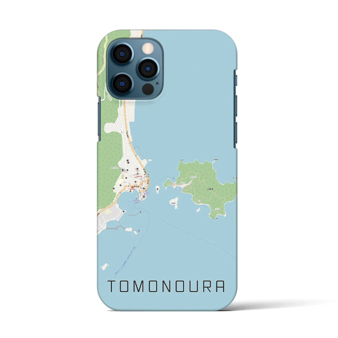 【鞆の浦(広島県)】地図柄iPhoneケース(バックカバータイプ)