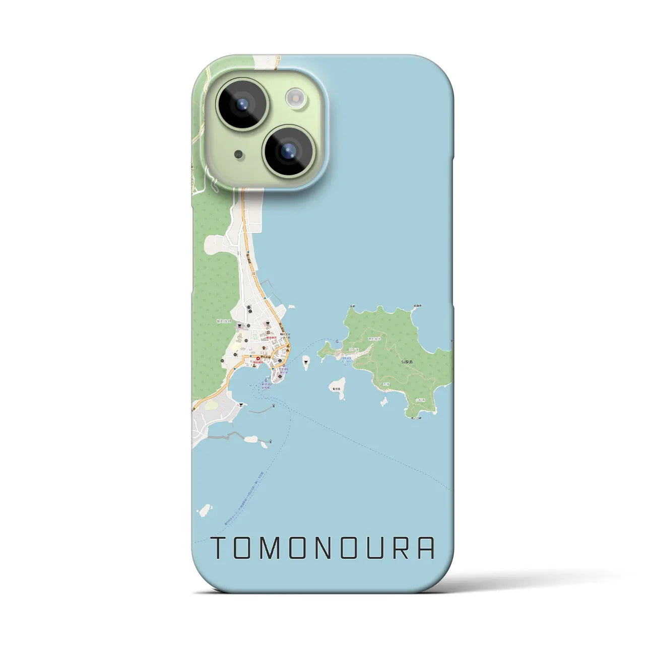 【鞆の浦(広島県)】地図柄iPhoneケース(バックカバータイプ)
