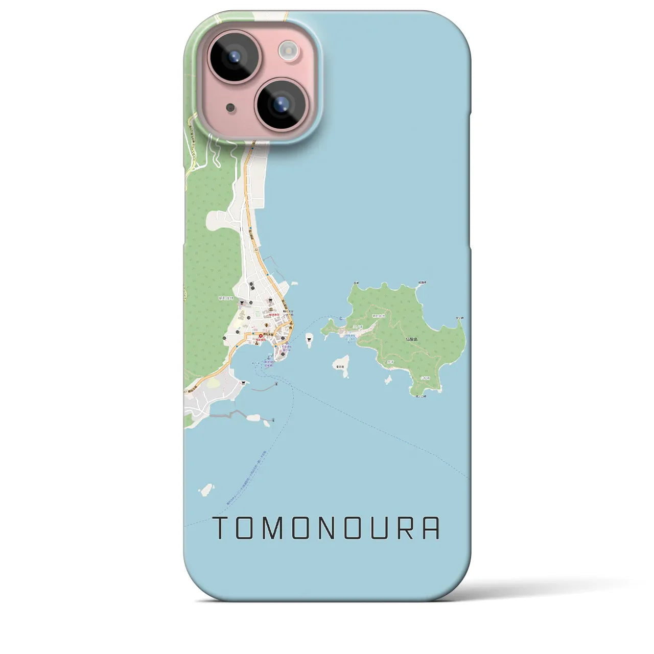 【鞆の浦(広島県)】地図柄iPhoneケース(バックカバータイプ)