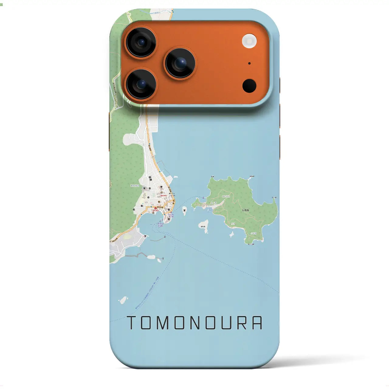 【鞆の浦(広島県)】地図柄iPhoneケース(バックカバータイプ)
