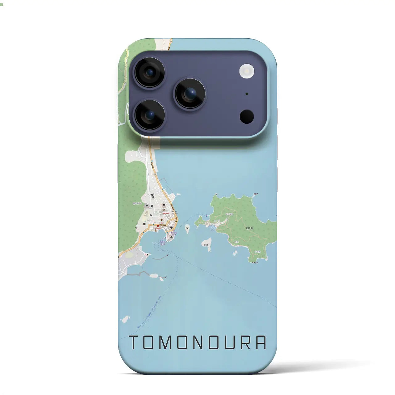 【鞆の浦(広島県)】地図柄iPhoneケース(バックカバータイプ)
