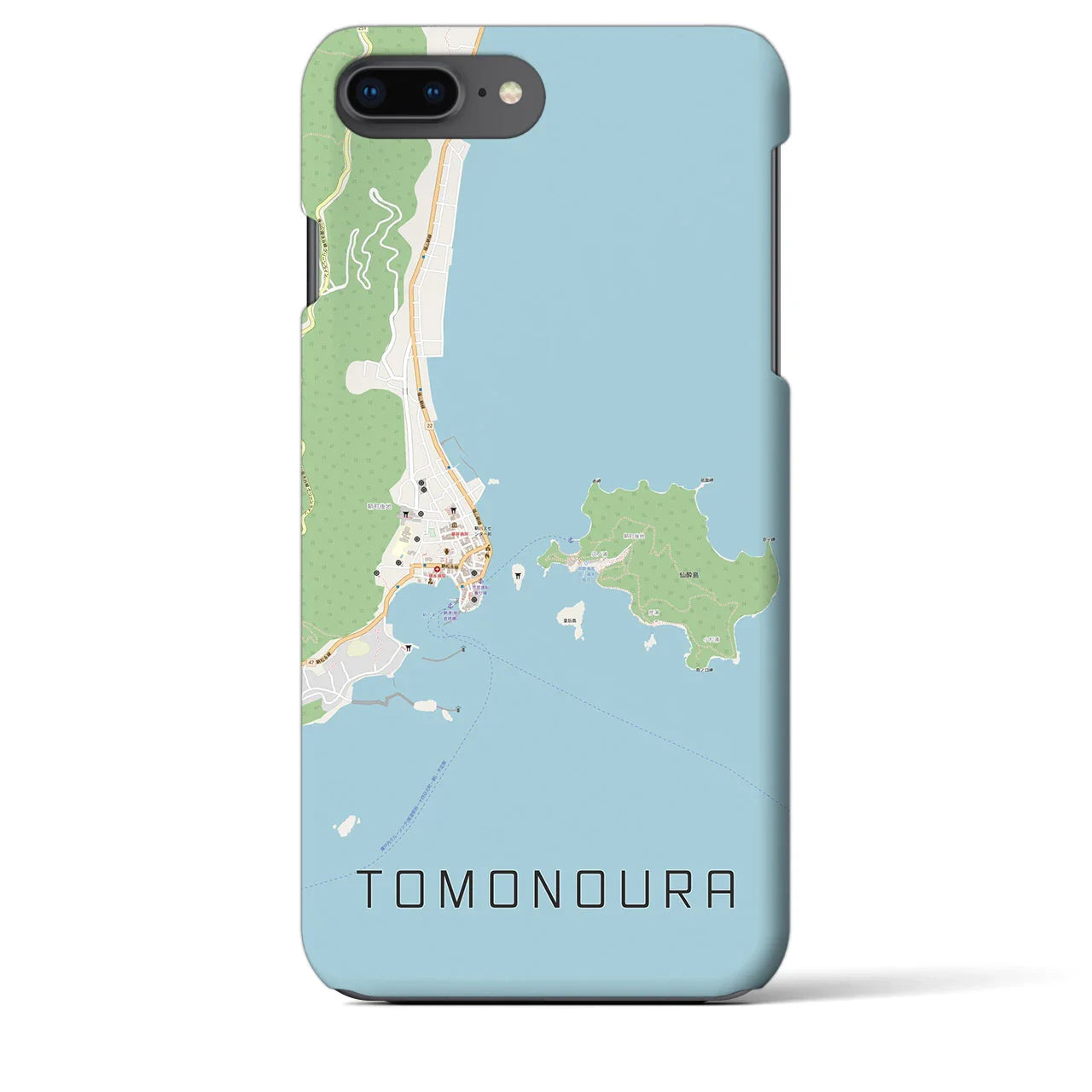 【鞆の浦(広島県)】地図柄iPhoneケース(バックカバータイプ)