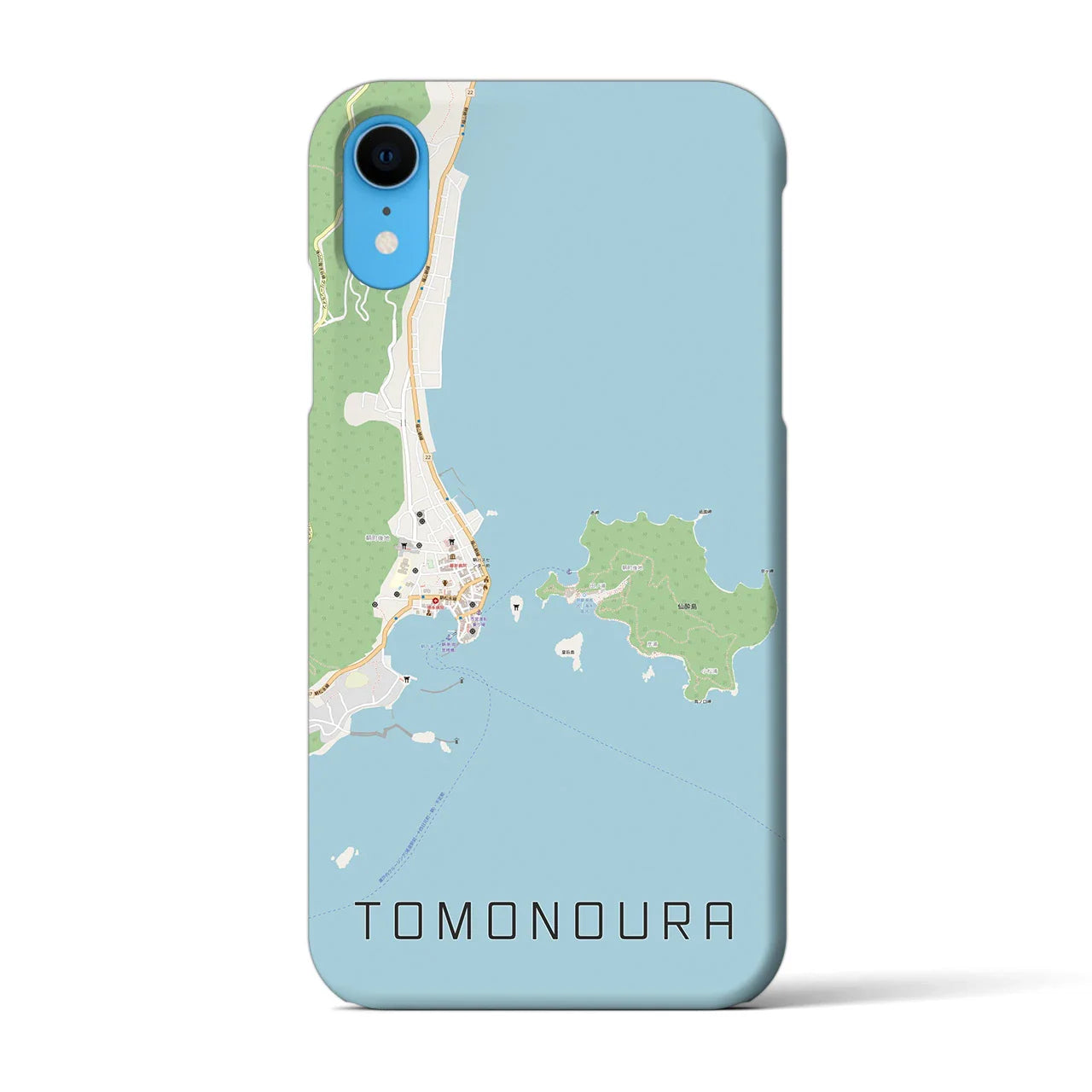 【鞆の浦(広島県)】地図柄iPhoneケース(バックカバータイプ)