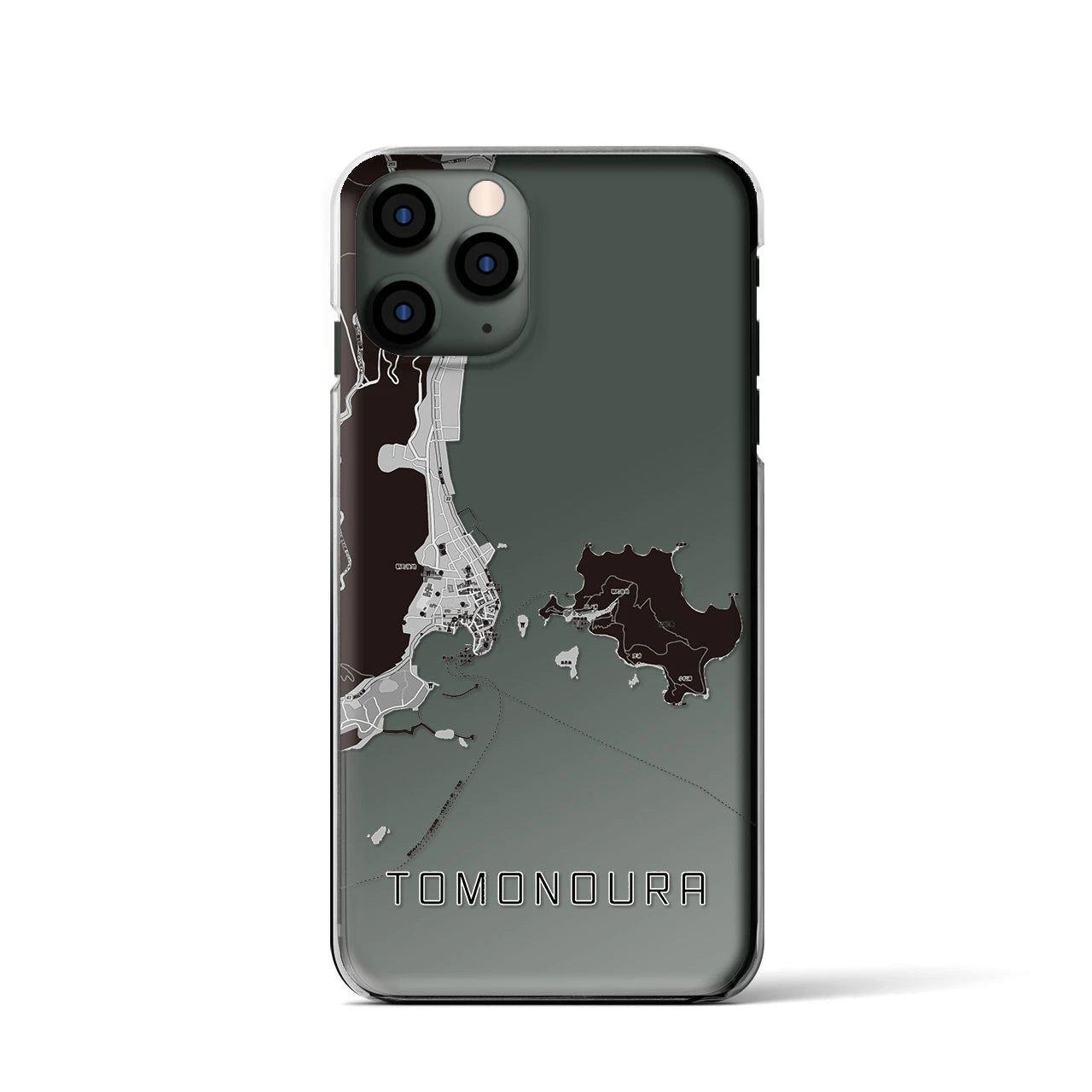 【鞆の浦(広島県)】地図柄iPhoneケース(クリアタイプ)