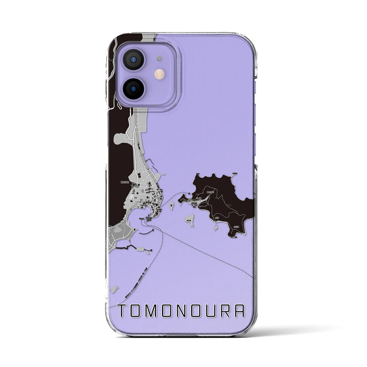 【鞆の浦(広島県)】地図柄iPhoneケース(クリアタイプ)