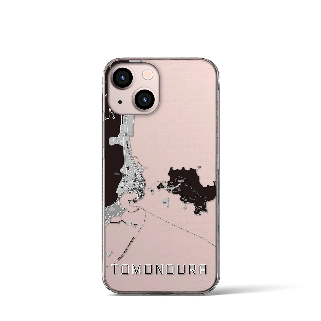 【鞆の浦(広島県)】地図柄iPhoneケース(クリアタイプ)