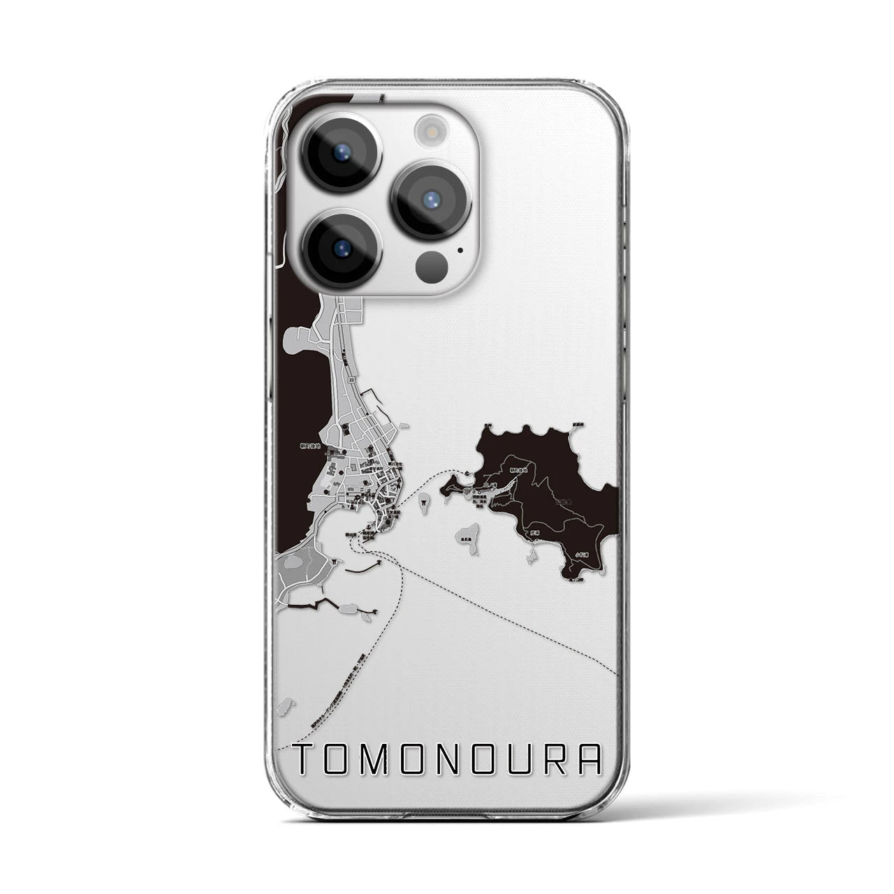 【鞆の浦(広島県)】地図柄iPhoneケース(クリアタイプ)