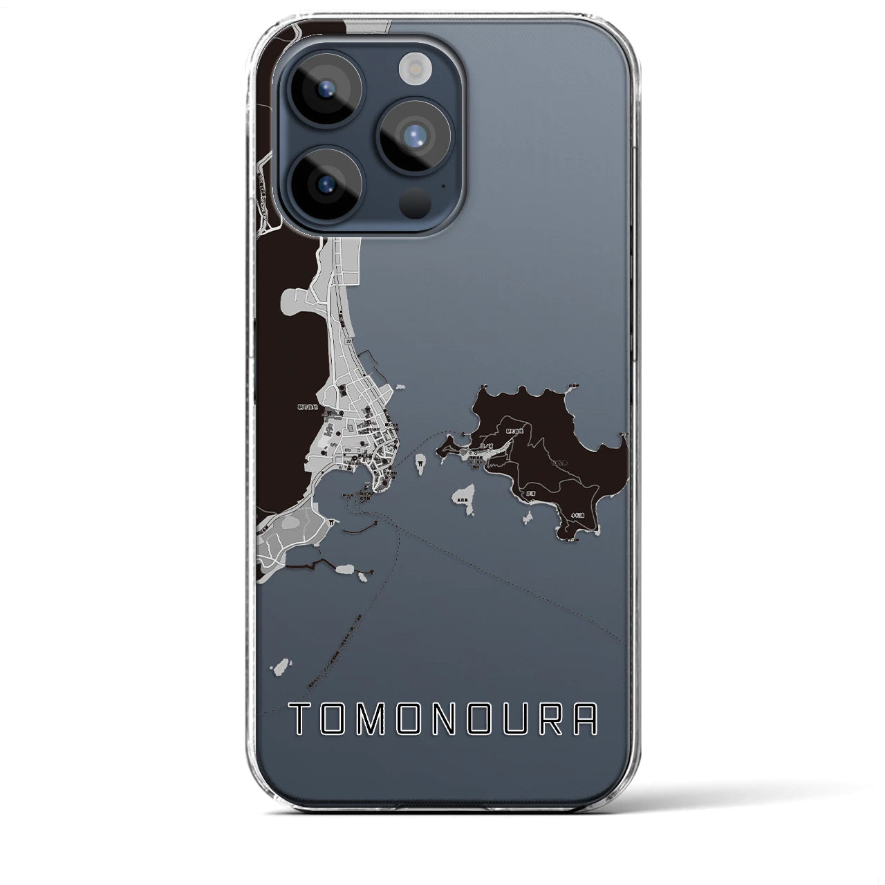 【鞆の浦(広島県)】地図柄iPhoneケース(クリアタイプ)