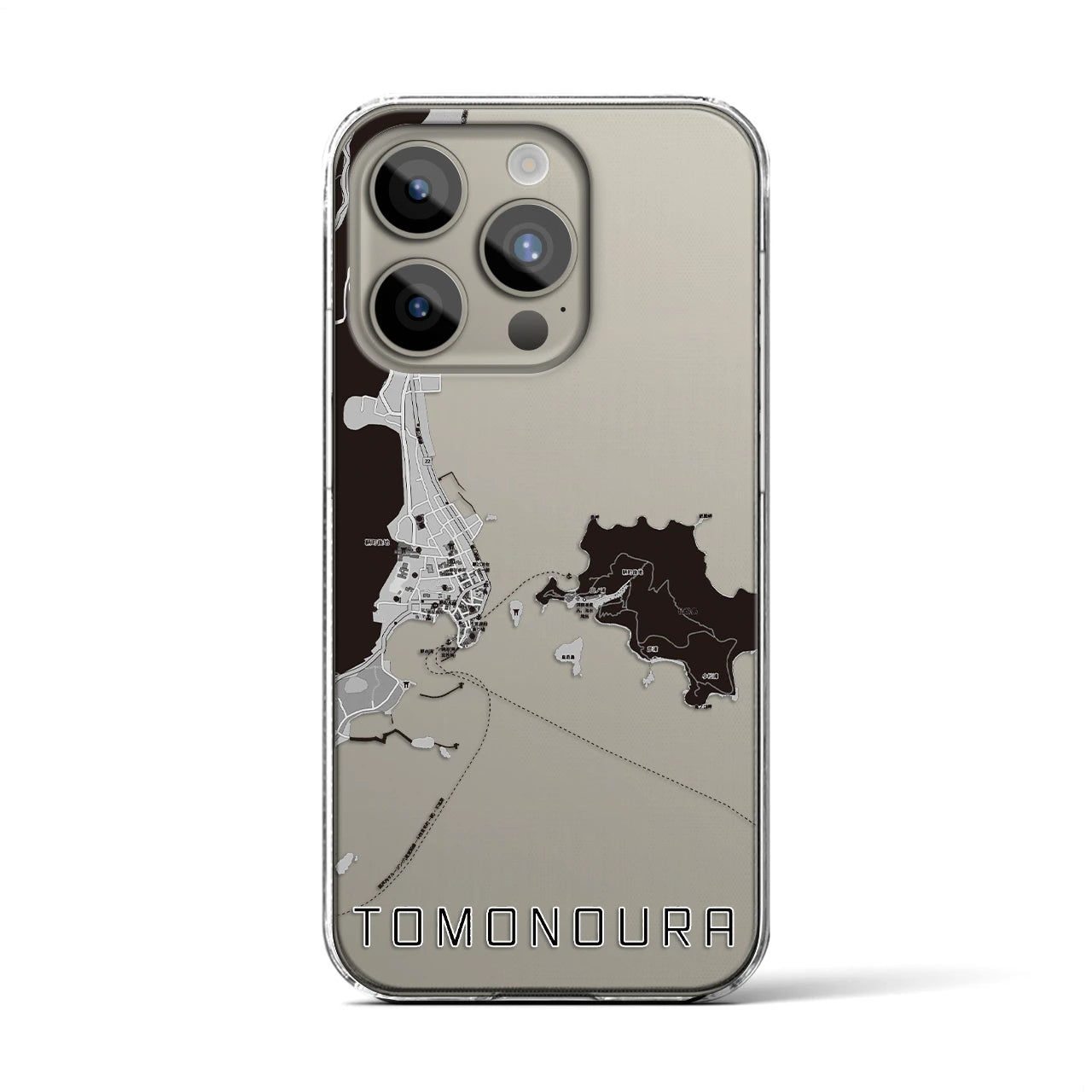 【鞆の浦(広島県)】地図柄iPhoneケース(クリアタイプ)