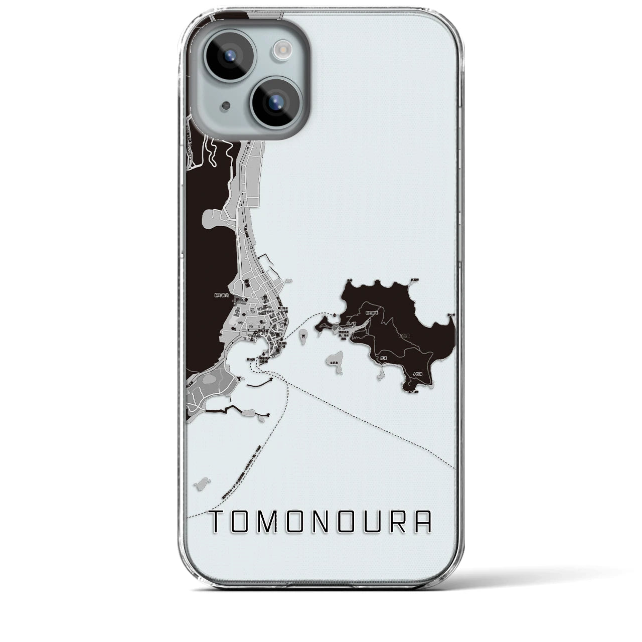 【鞆の浦(広島県)】地図柄iPhoneケース(クリアタイプ)