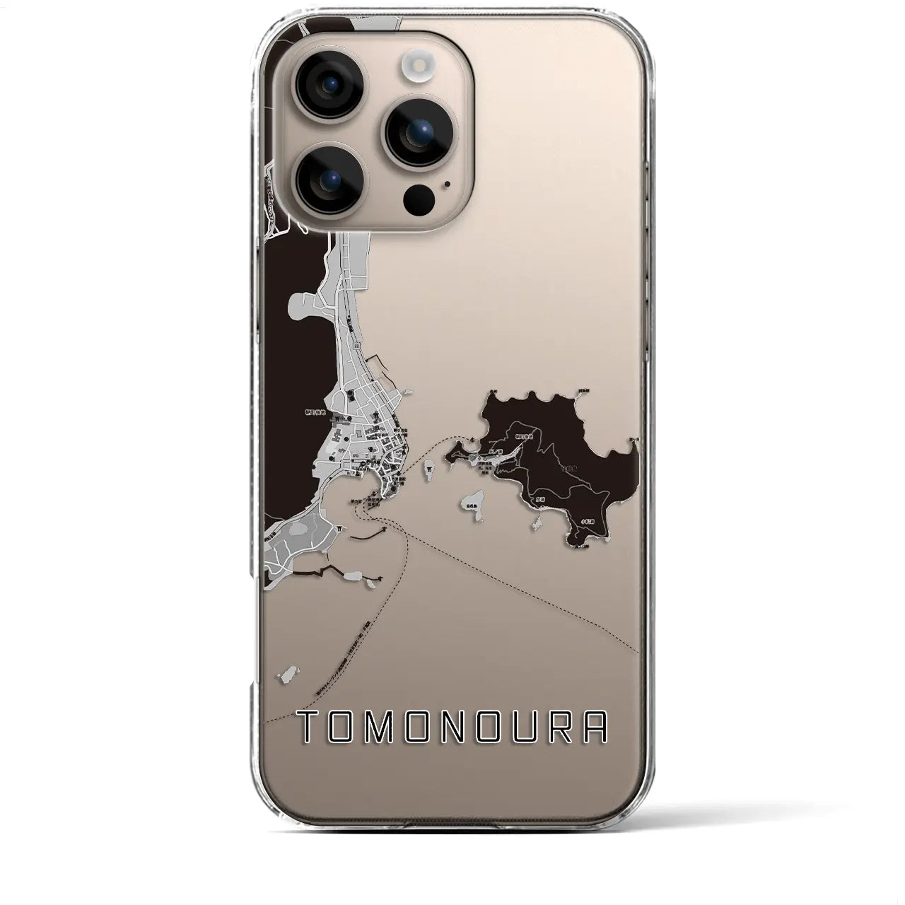 【鞆の浦(広島県)】地図柄iPhoneケース(クリアタイプ)