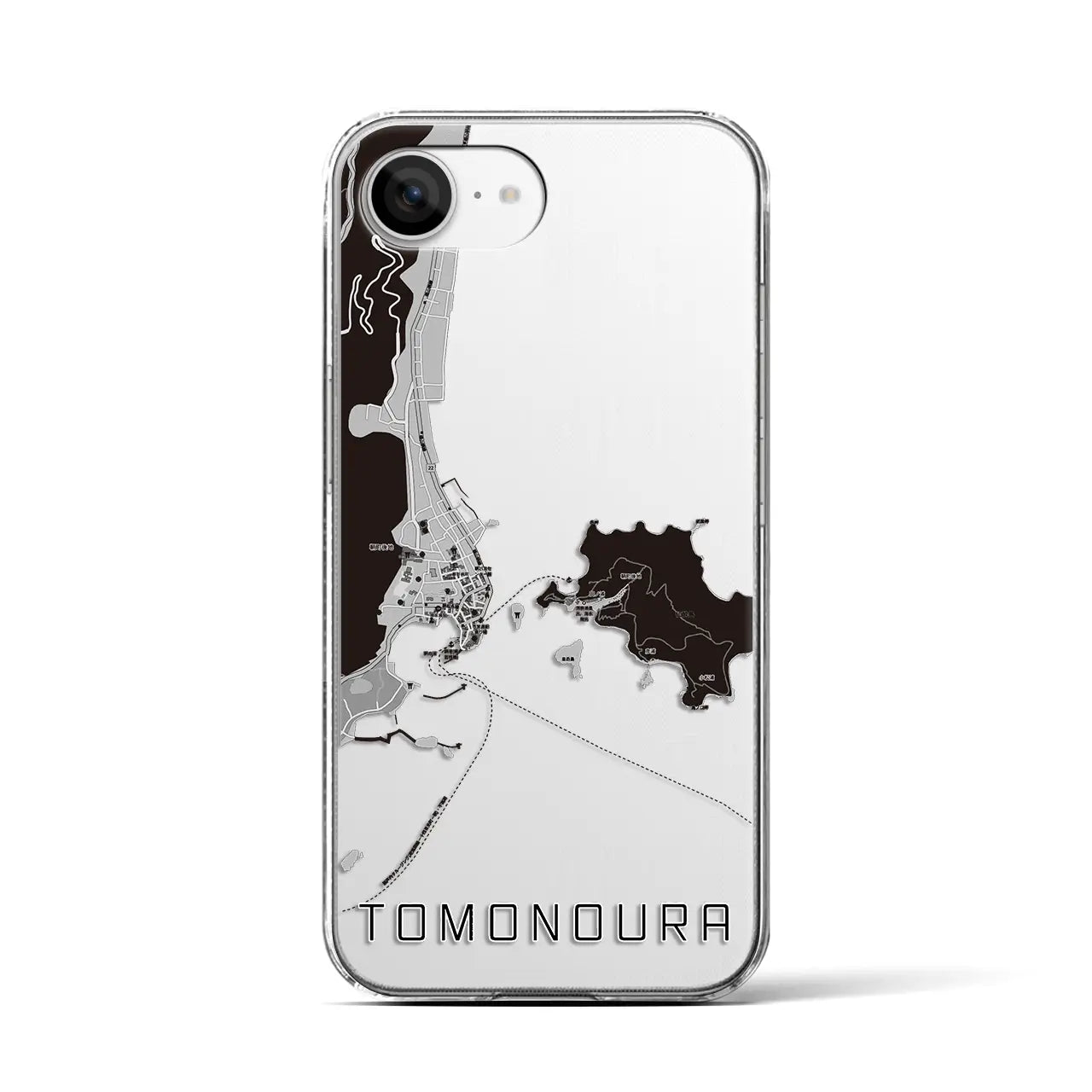 【鞆の浦(広島県)】地図柄iPhoneケース(クリアタイプ)