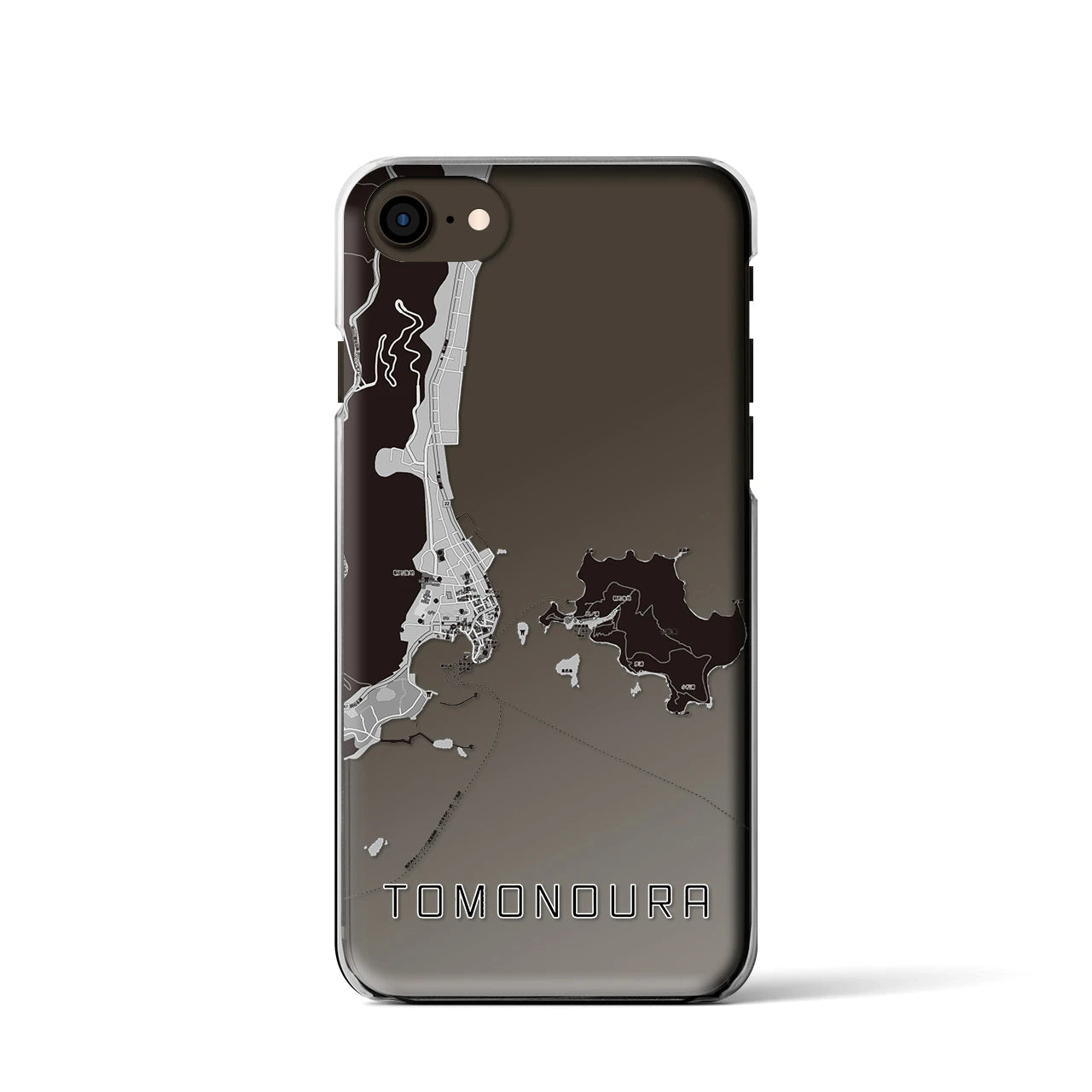 【鞆の浦(広島県)】地図柄iPhoneケース(クリアタイプ)