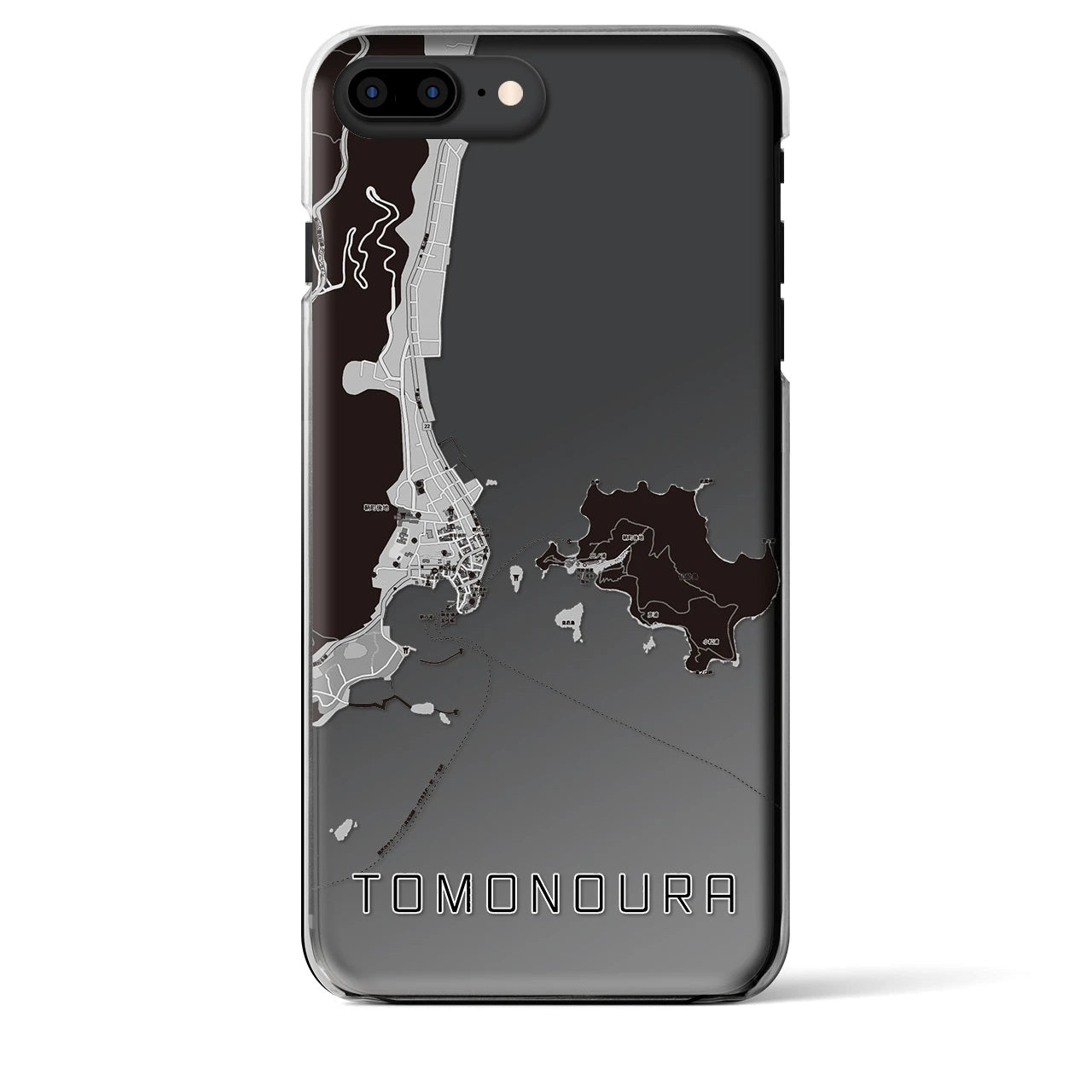 【鞆の浦(広島県)】地図柄iPhoneケース(クリアタイプ)