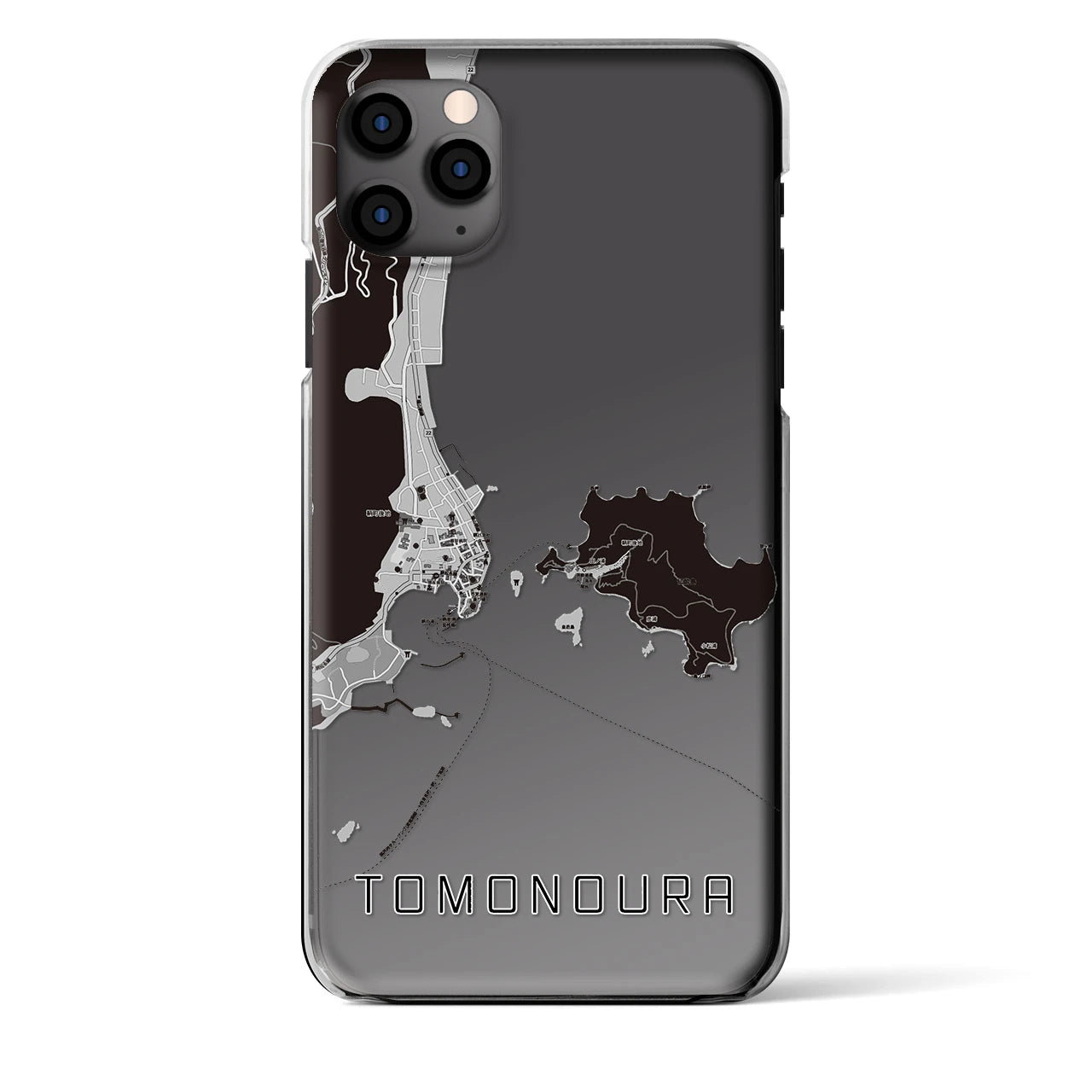 【鞆の浦(広島県)】地図柄iPhoneケース(クリアタイプ)