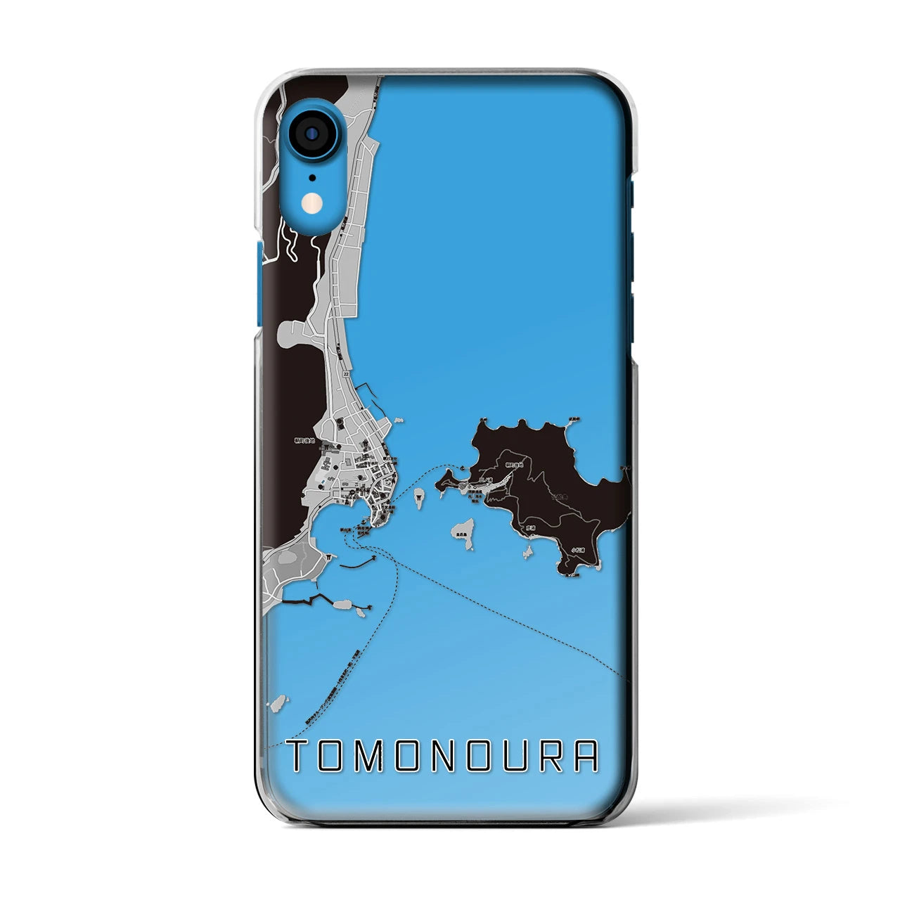 【鞆の浦(広島県)】地図柄iPhoneケース(クリアタイプ)