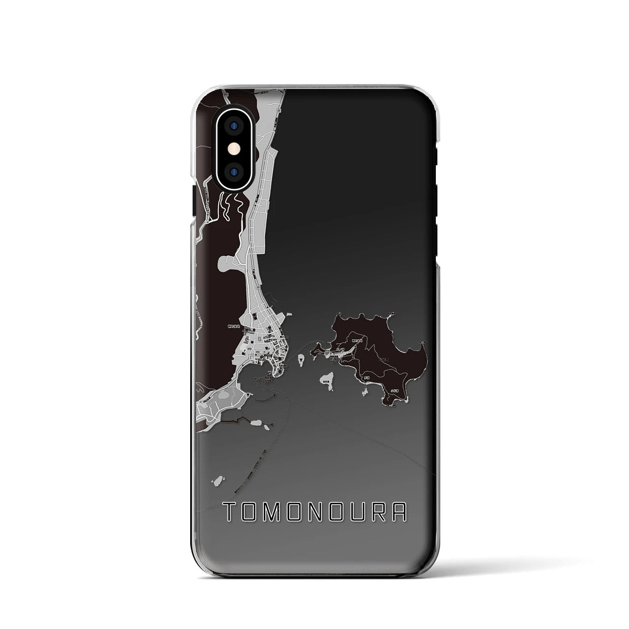 【鞆の浦(広島県)】地図柄iPhoneケース(クリアタイプ)