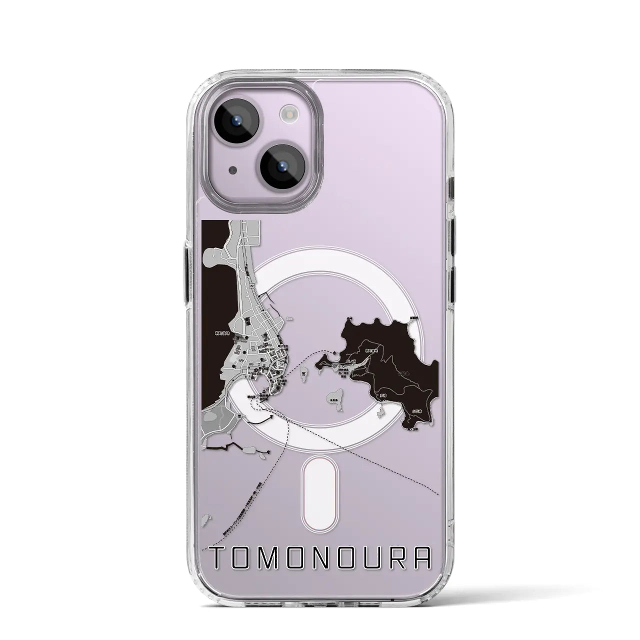 【鞆の浦(広島県)】地図柄iPhoneケース(MagSafeタイプ)