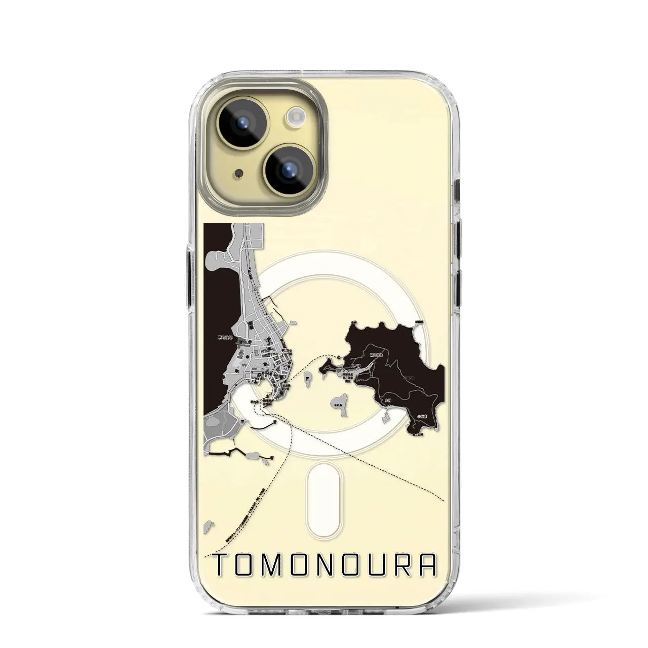 【鞆の浦(広島県)】地図柄iPhoneケース(MagSafeタイプ)
