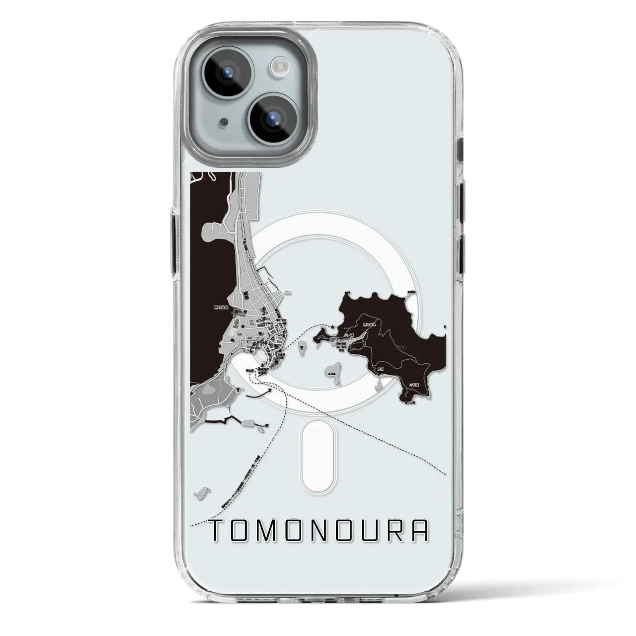 【鞆の浦(広島県)】地図柄iPhoneケース(MagSafeタイプ)