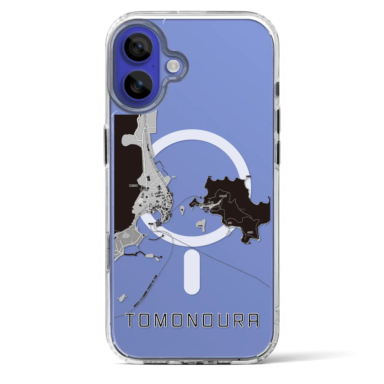 【鞆の浦(広島県)】地図柄iPhoneケース(MagSafeタイプ)