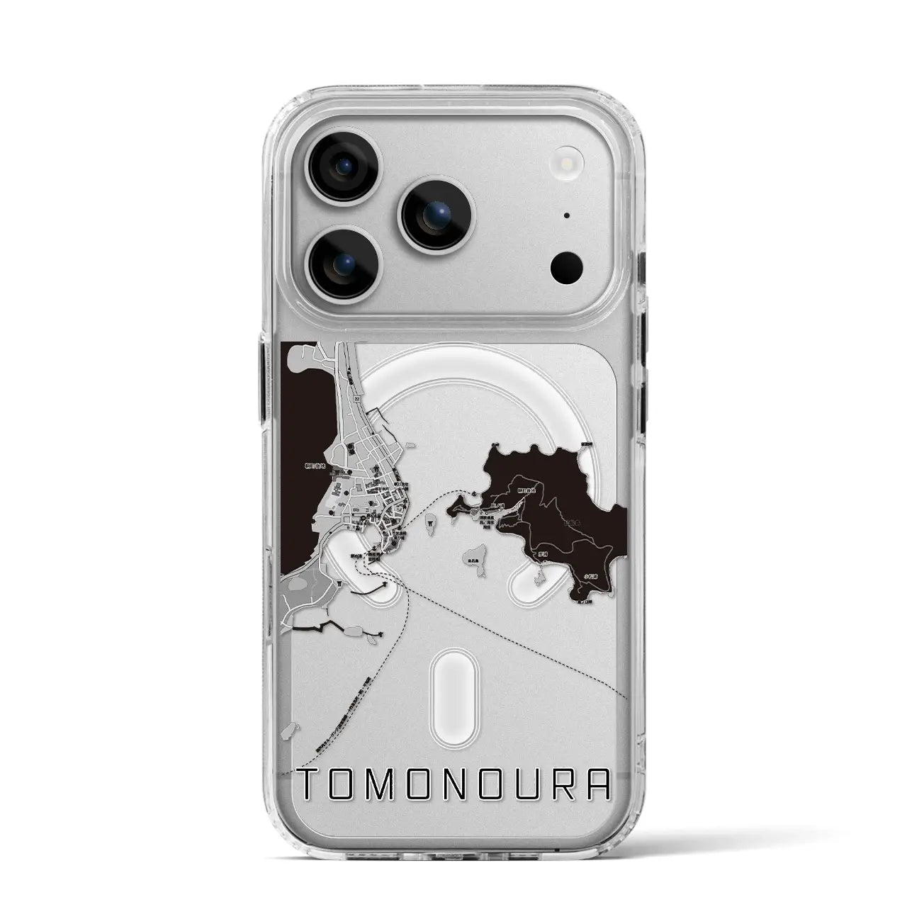 【鞆の浦(広島県)】地図柄iPhoneケース(MagSafeタイプ)