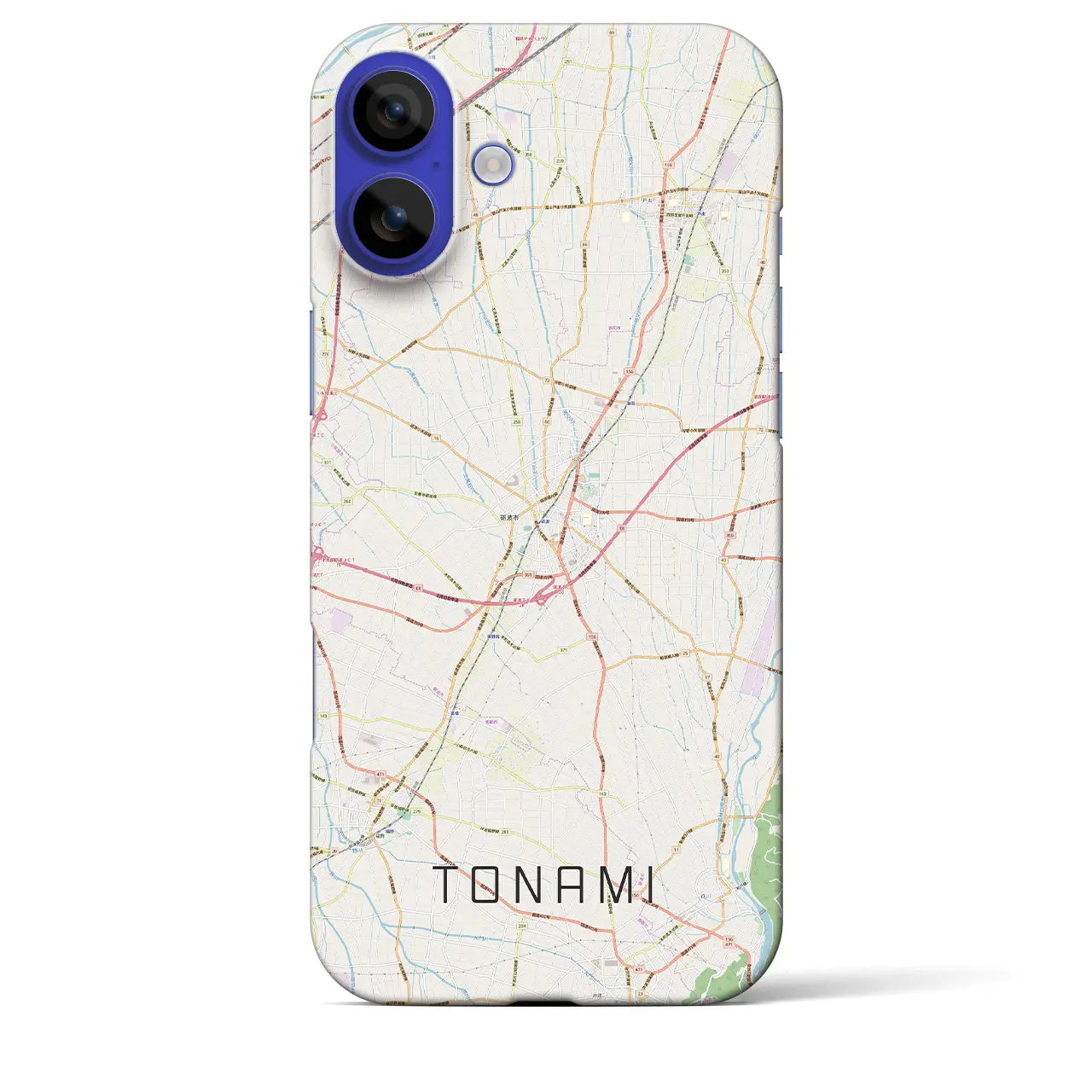 【砺波(富山県)】地図柄iPhoneケース(バックカバータイプ)ナチュラル・iPhone 16 Pro Max 用