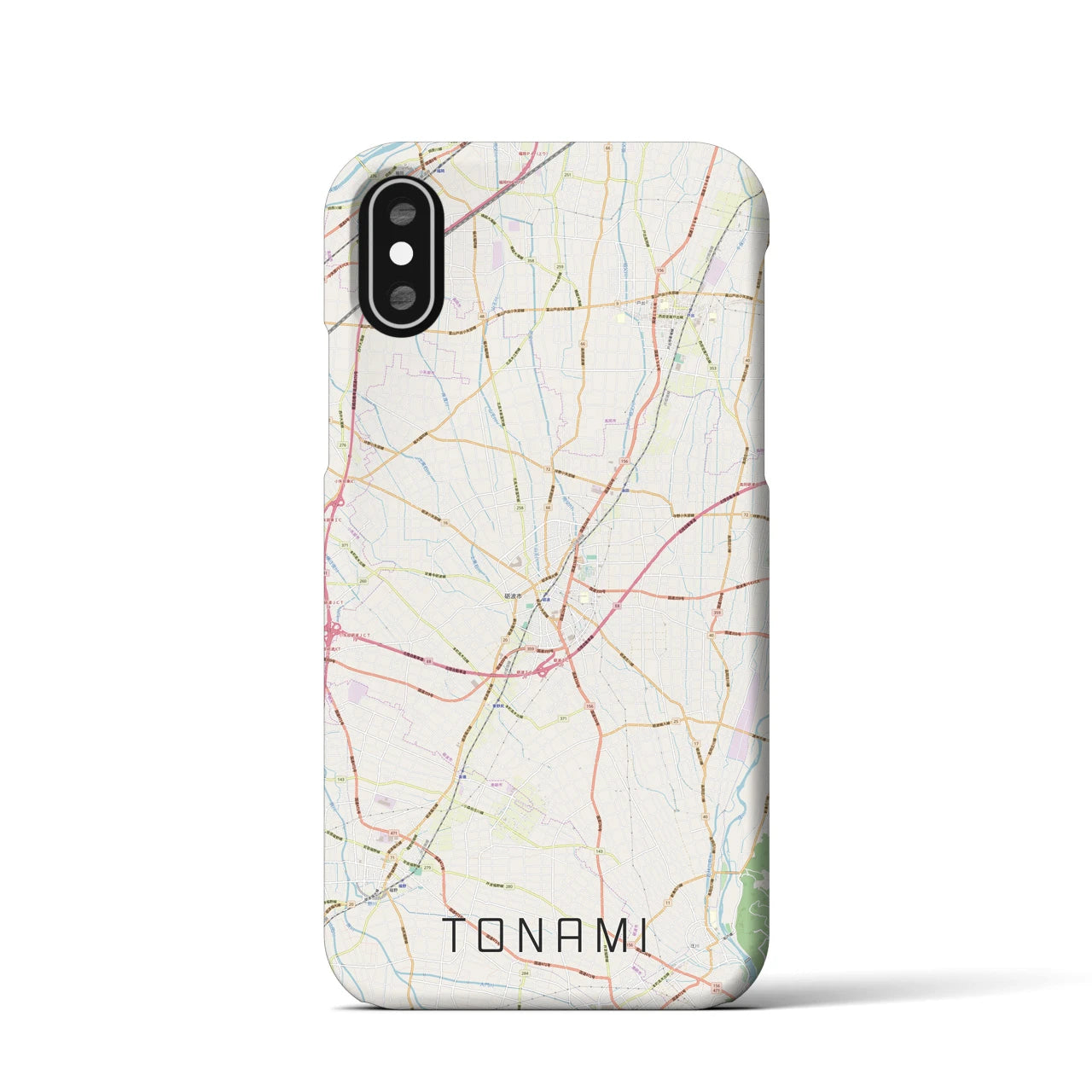 【砺波(富山県)】地図柄iPhoneケース(バックカバータイプ)