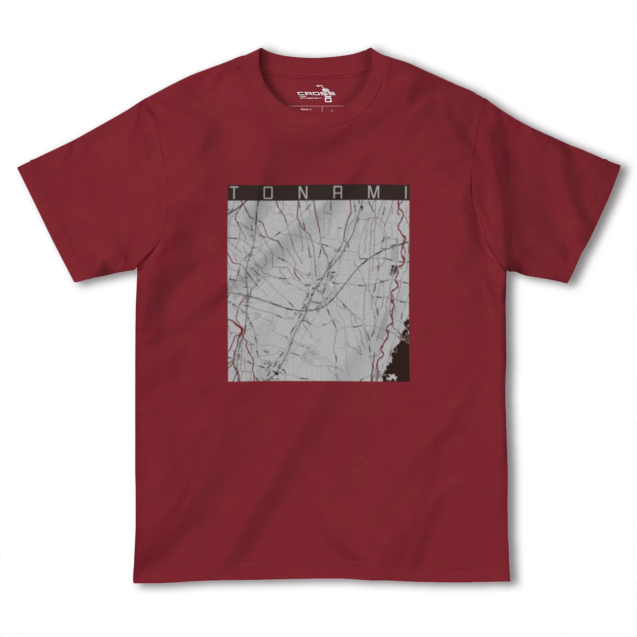 【砺波(富山県)】地図柄ヘビーウェイトTシャツ