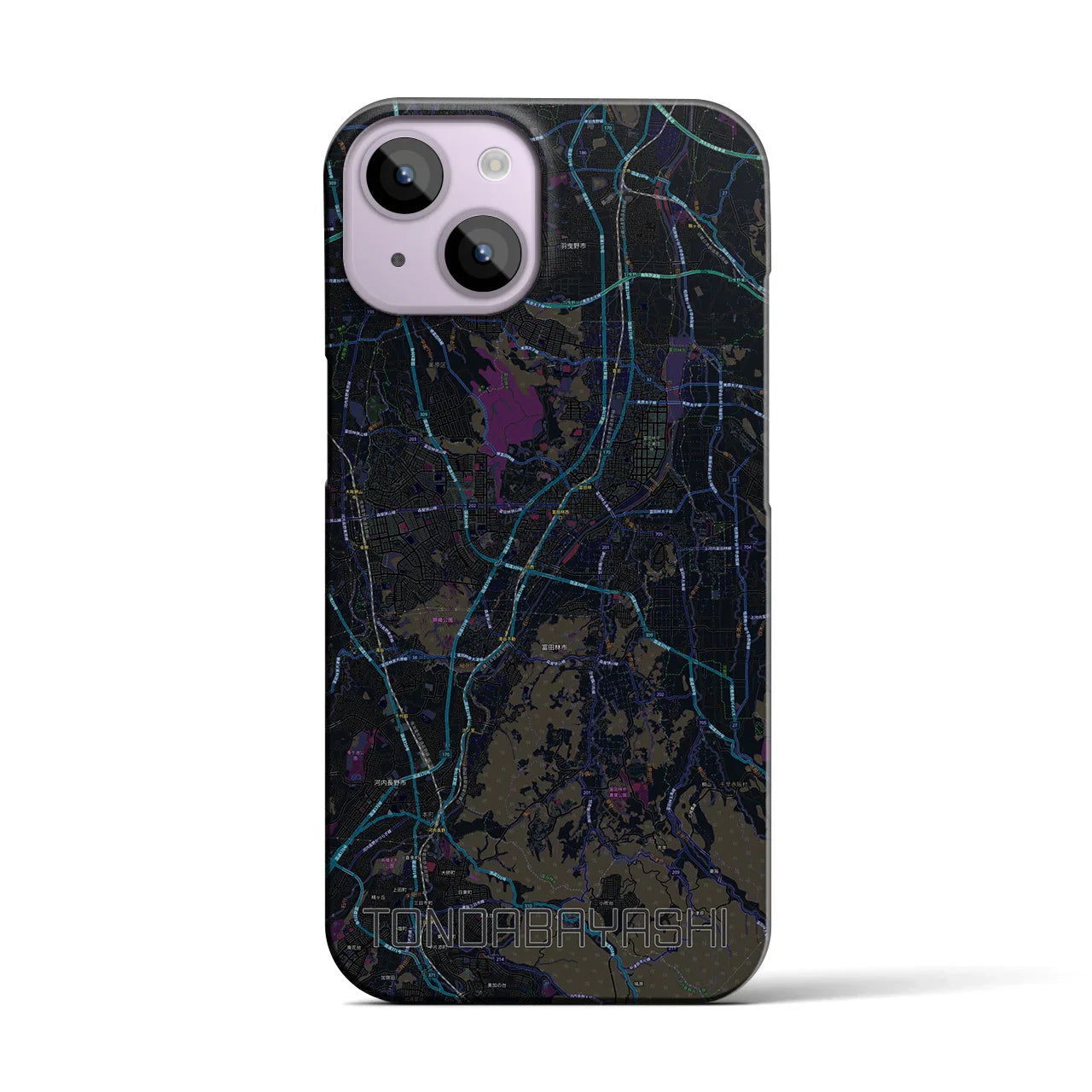 【富田林(大阪府)】地図柄iPhoneケース(バックカバータイプ)