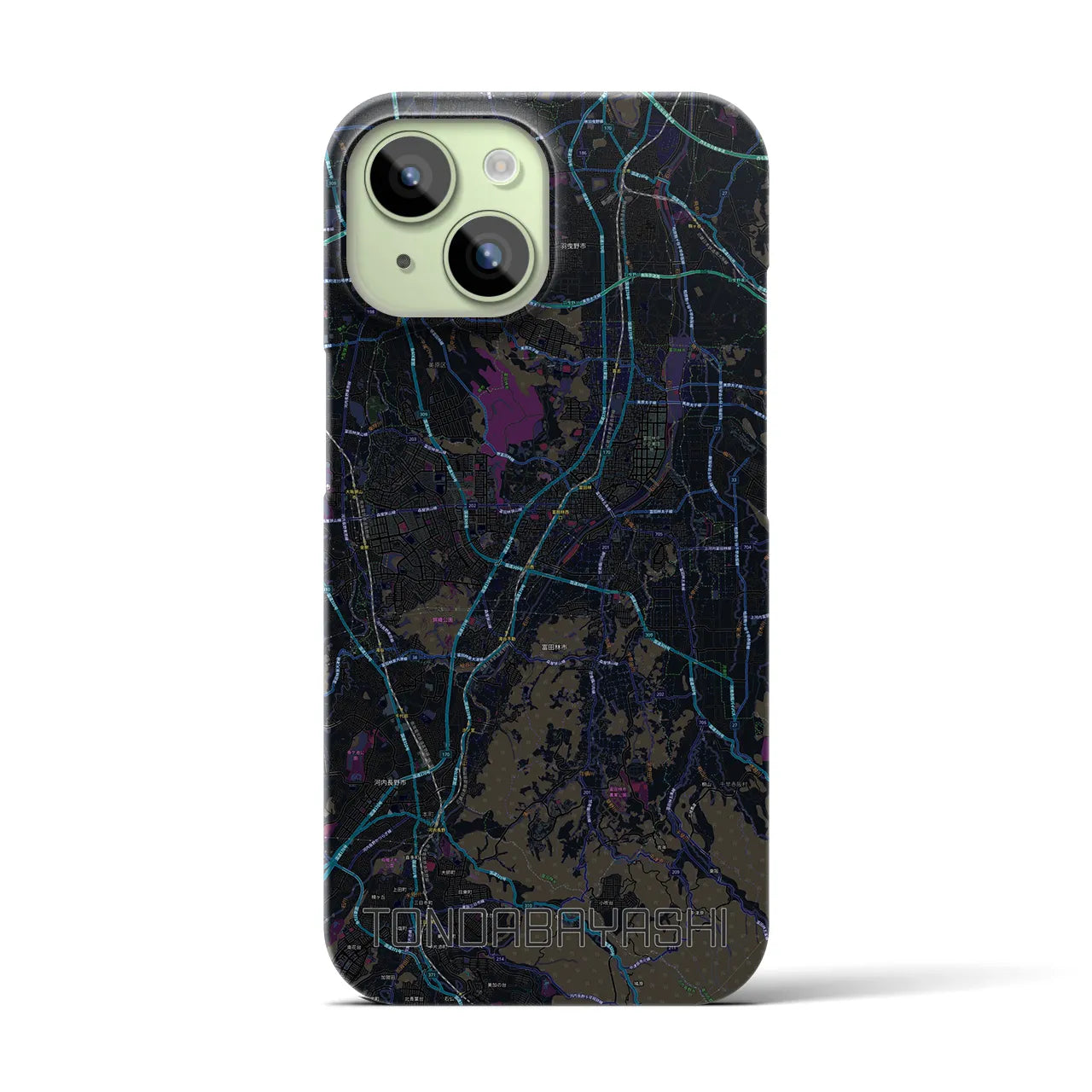 【富田林(大阪府)】地図柄iPhoneケース(バックカバータイプ)