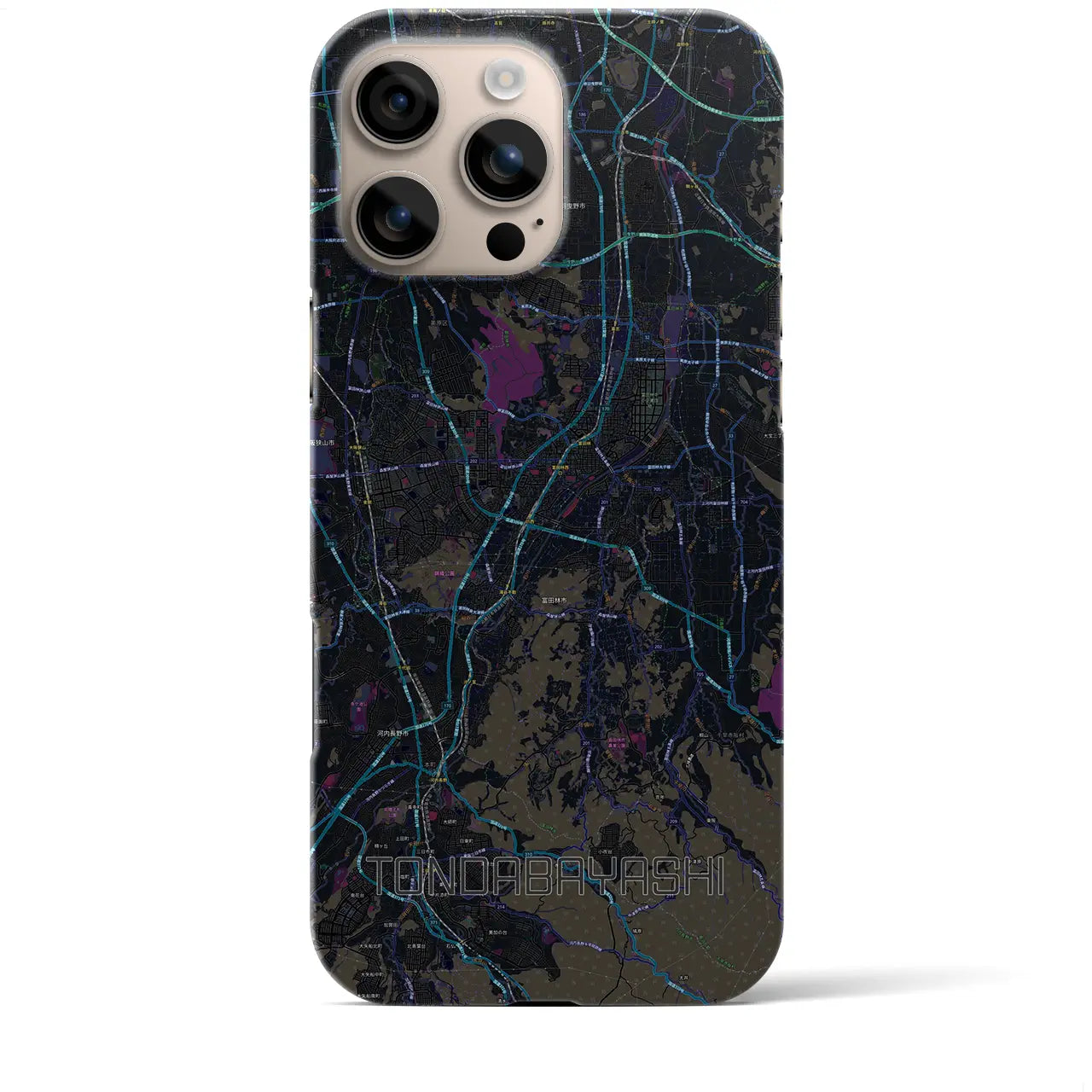【富田林(大阪府)】地図柄iPhoneケース(バックカバータイプ)