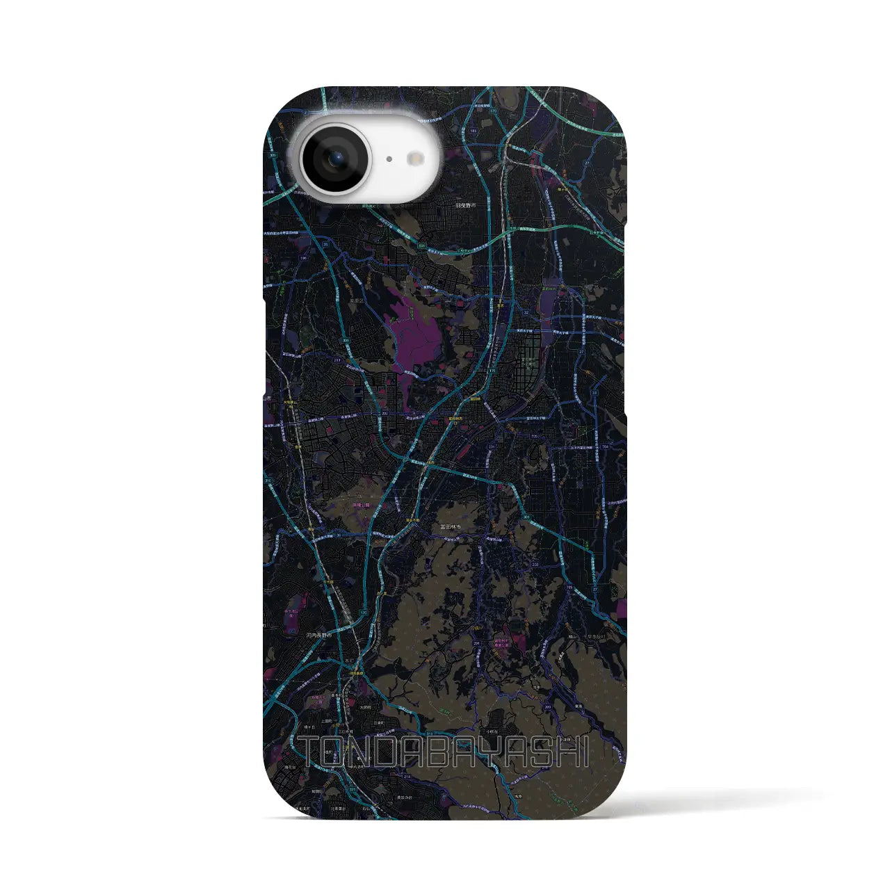 【富田林(大阪府)】地図柄iPhoneケース(バックカバータイプ)