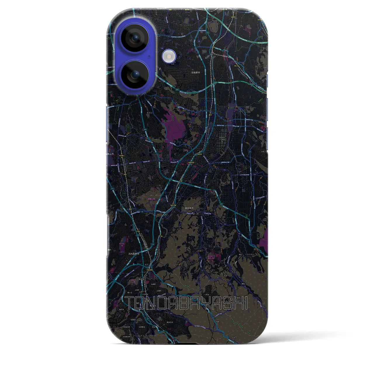 【富田林(大阪府)】地図柄iPhoneケース(バックカバータイプ)