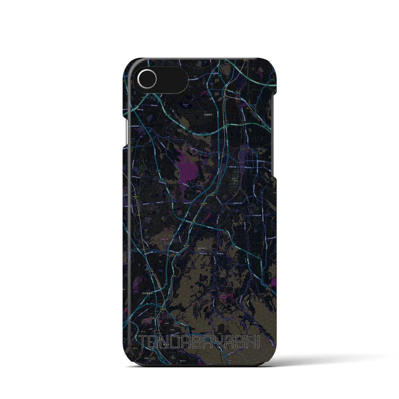 【富田林(大阪府)】地図柄iPhoneケース(バックカバータイプ)